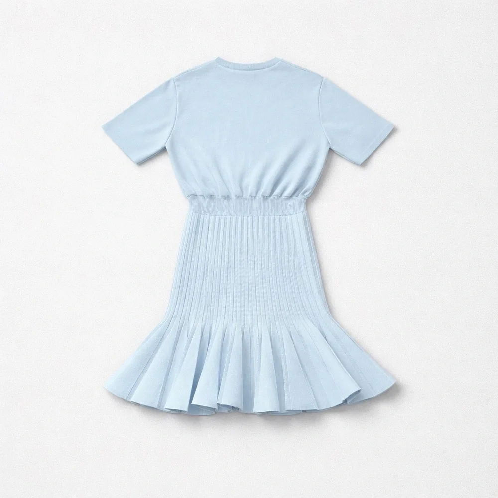 Zara Light Blue Mini Dress Size Small BNWT - Picture 3 of 9